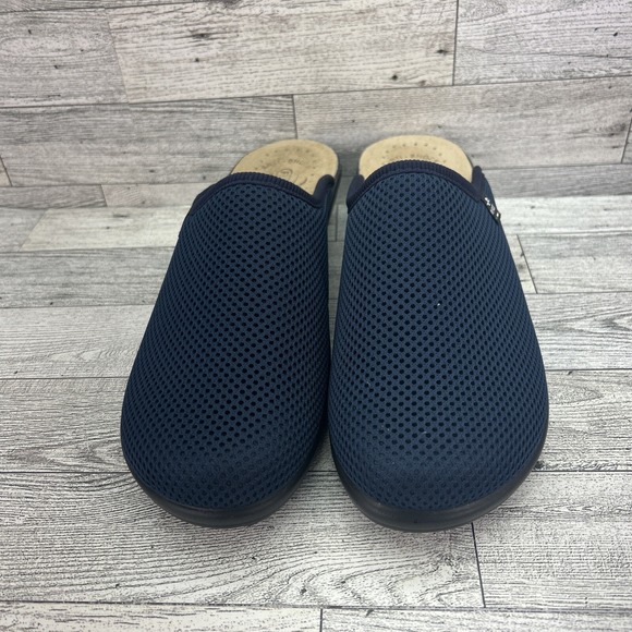 Fly Flot Mesh Clogs Mules Made in Italy Size 39  EUR/8 US‎ Navy Blue Comfort - Picture 3 of 11